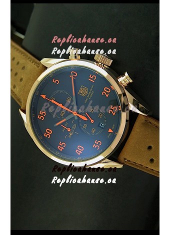 Tag Heuer Carrera 1887 SpaceEX Edition Japanese Quartz Watch in Pink Gold