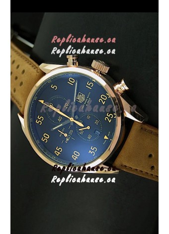 Tag Heuer Carrera 1887 SpaceEX Edition Japanese Quartz Watch in Pink Gold