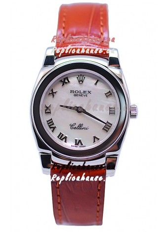 Rolex Cellini Cestello Ladies Swiss Replica Watch in Pearl Dial