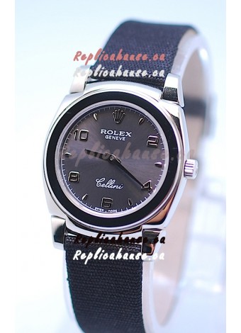 Rolex Cellini Cestello Ladies Swiss Watch in Grey Silver Face
