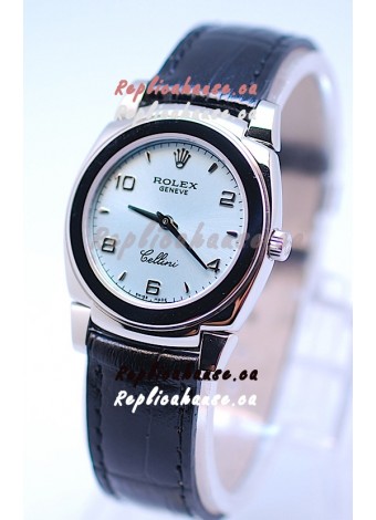 Rolex Cellini Cestello Ladies Swiss Replica Watch in Silver Dial