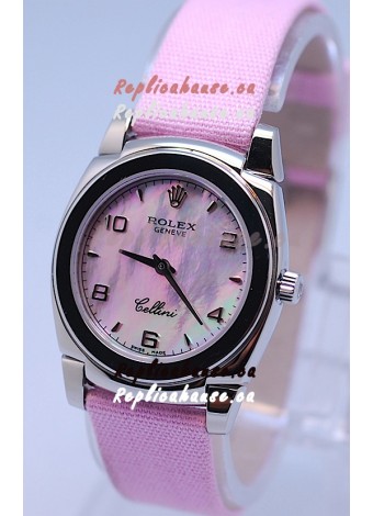 Rolex Cellini Cestello Ladies Swiss Pink Watch in Pearl Face