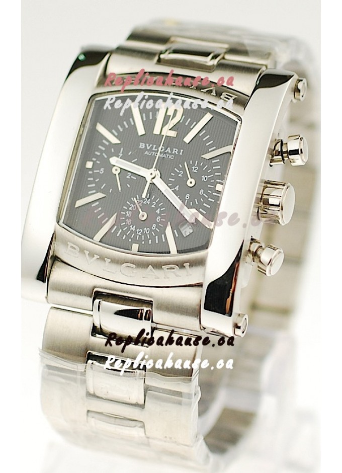 Bvlgari Assioma Japanese Quartz Watch in Black Dial