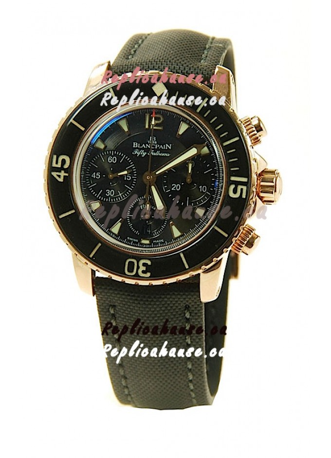 Blancpain Fifty Fathoms Flyback Chronograph Swiss Watch Shipping From Canada for just 529 USD
