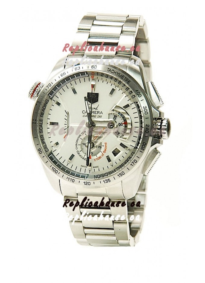 Tag Heuer Grand Carrera Calibre 36 Swiss Replica Watch in White Dial Shipping From Canada for just 589 USD