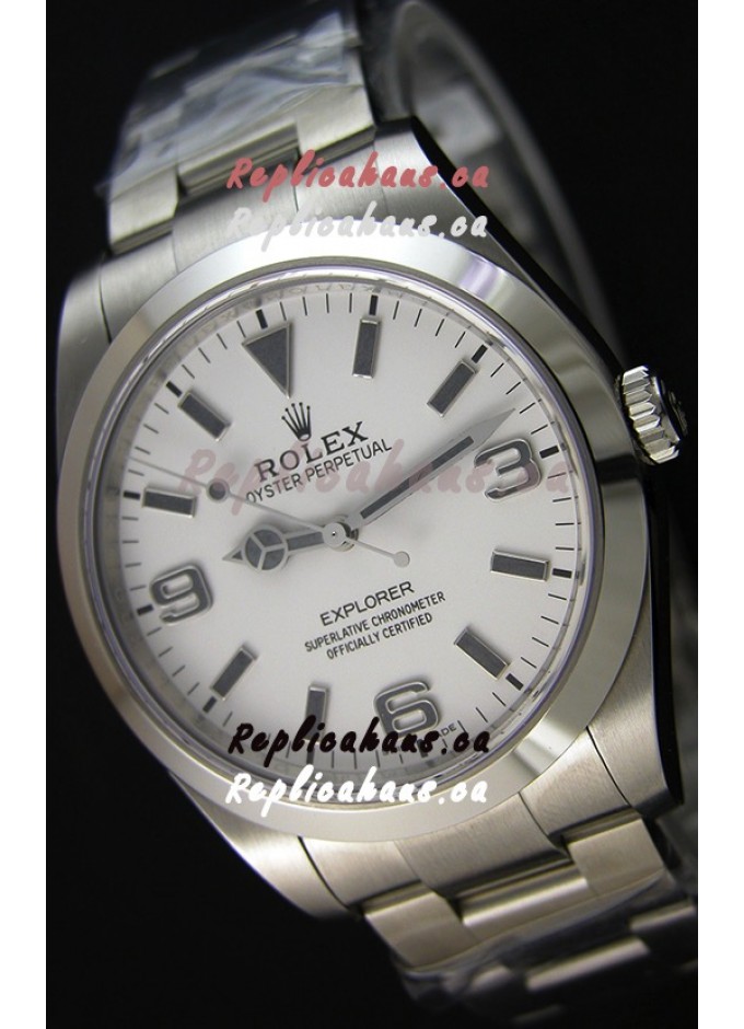 White explorer rolex best sale
