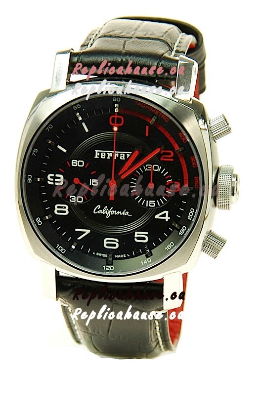 Ferrari by Panerai California Chronograph Swiss Replica Watch in Black Dial Shipping From Canada for just 489 USD