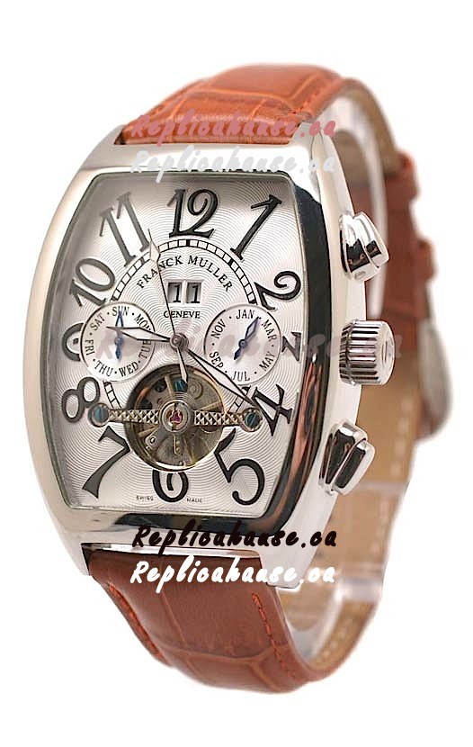 Franck Muller Conquistador Tourbillon Japanese Watch in Brown Strap Shipping From Canada for just 219 USD