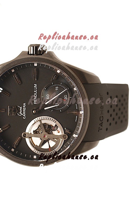 Tag Heuer Grand Carrera Pendulum Swiss Automatic Watch in Black Shipping From Canada for just 429 USD
