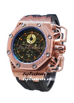 Audemars Piguet Royal Oak Offshore Limited Edition Survivor Rose Gold Watch in Black Dial
