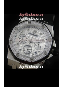 Audemars Piguet Royal Oak Offshore Lady Alinghi Swiss Watch in White Checkered Dial