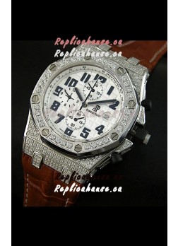 Audemars Piguet Royal Oak Offshore Quartz Watch with Diamonds Bezel