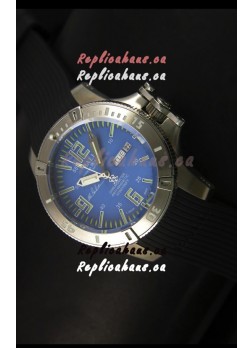 Ball Hydrocarbon Spacemaster Automatic Day Date Rubber Strap in Blue Dial - Original Citizen Movement 