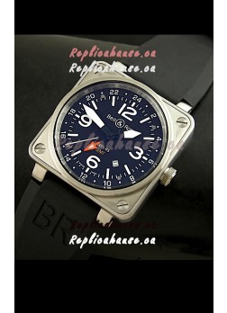 Bell and Ross BR01-93 GMT Japanese Replica Watch in Steel Case