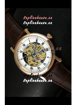 Breguet Classique Japanese Automatic Watch in Gold Skeleton Dial - Roman Hour Numerals