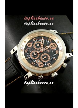 B.R.M.0011G6 Japanese Replica Quartz Watch in Black&Rose Gold Dial