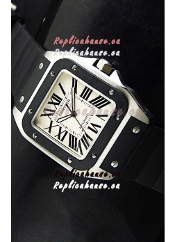 Cartier Santos Swiss Replica Watch in White Dial
