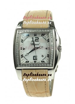 Chopard Two O Ten Ladies Swiss Replica Watch in Yellow Strap