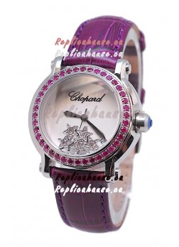 Chopard Happy Sport Star Shaped Diamonds Swiss Watch
