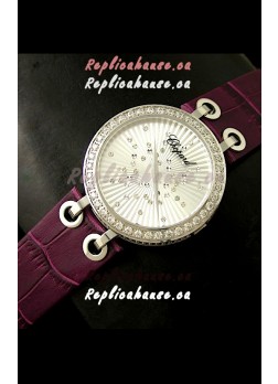 Chopard Xtravaganza Ladies Japanese Replica Watch in Silver Dial