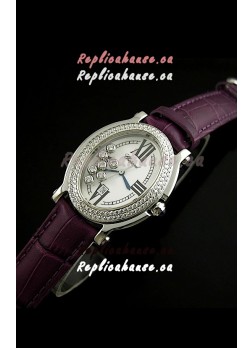 Chopard Happy Sport Swiss Replica Watch in Purple Strap