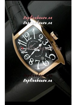 Franck Muller Black Casa Japanese Replica Watch in Black Dial