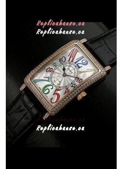 Franck Muller Long Island Japanese Replica Watch in White Dial