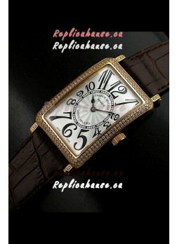 Franck Muller Long Island Japanese Replica Watch in White Dial
