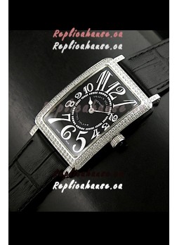Franck Muller Long Island Japanese Replica Watch in Black Dial