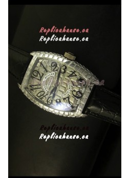 Franck Muller Casablanca Iron Croco Watch in Steel Case