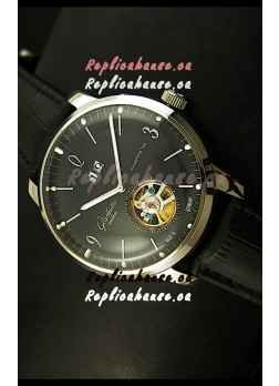 Glashuette Tourbillon Japanese Replica Watch in Black Dial