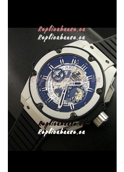 Hublot Big Bang King Power Skeleton Swiss Watch in Brushed Steel