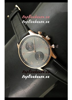 IWC Portuguese Chronograph Swiss Watch in Pink Gold Casing