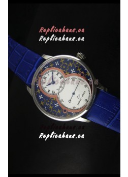Jaquet Droz Grande Seconde Watch in Blue Grand Feu paillonné-enameled Dial