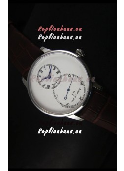 Jaquet Droz Grande Seconde Ivory Enamel Stainless Steel Case Watch in White Dial