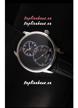 Jaquet Droz Grande Seconde Black Enamel Stainless Steel Case Watch in Black Dial