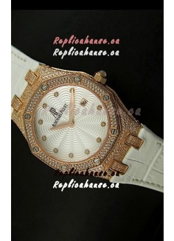 Audemars Piguet Royal Oak LADY Replica Watch in Pink Gold Casing