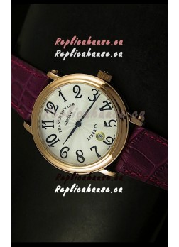 Franck Muller Master of Complications Liberty Japanese Watch Maroon Strap