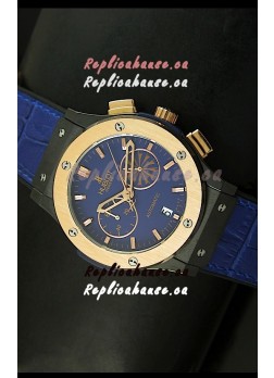 Hublot Classic Fusion Chrono Japanese Quartz Replica Watch in Blue Dial