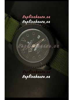Rolex Submariner STEALTH MK IV Edition Swiss Replica Watch in Green Strap