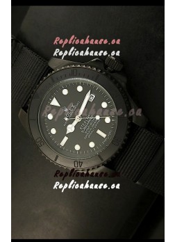Rolex Submariner STEALTH Edition Swiss Replica in Black Strap