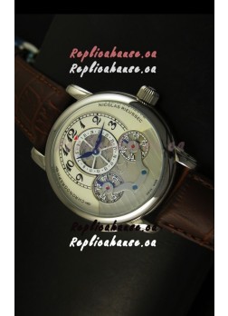 Mont Blanc Nicolas Riessec Stainless Steel Case in White Dial