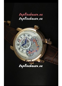 Mont Blanc Nicolas Riessec Rose Gold Case in White Dial