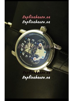 Mont Blanc Nicolas Riessec Stainless Steel Case in Black Dial