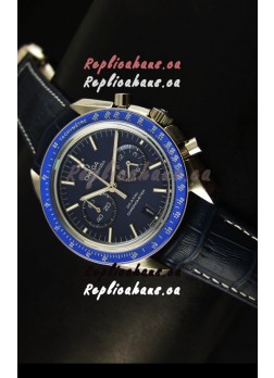 Omega Speedmaster Moon Watch Co-Axial Japanese Replica Watch Dark Blue Dial