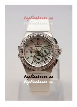 Omega Constellation Ladies Chronograph Replica Watch - 35MM