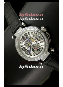 Cartier Ronde De Ladies Replica Watch in Decorated Skeleton Dial
