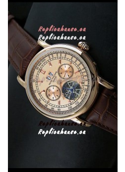 Patek Philippe Complications Tourbillon Japanese Replica Watch in Pink Gold