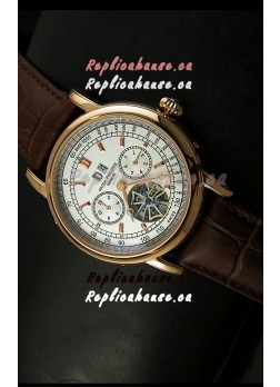 Patek Philippe Complications Tourbillon Japanese Replica Watch in Pink Gold
