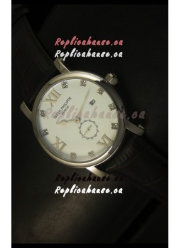 Patek Philippe Calatrava Stainless Steel Watch Diamonds Hour Markers